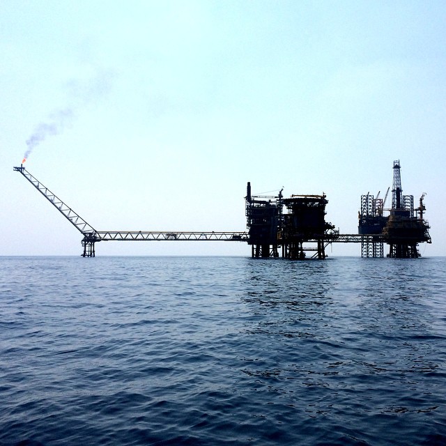 Rig and platform, Al Shaheen #oil field in #Qatar.