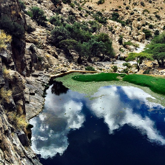 Pool in a wadi on Jebel Akhdar, #Oman. #nature #mountains