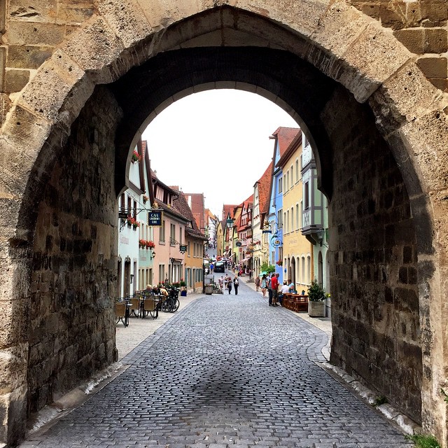 Gate in the old walls of Rothenburg ob der Tauber, #Germany. #travel