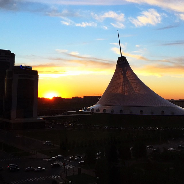 #Kazakhstan #sunset in #astana.