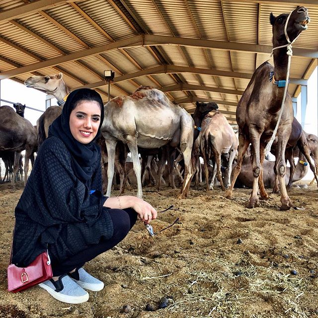 CNN crew hanging out at the Al Ain Dairy Farm. #cnnsilkroad #UAE #camel #milk