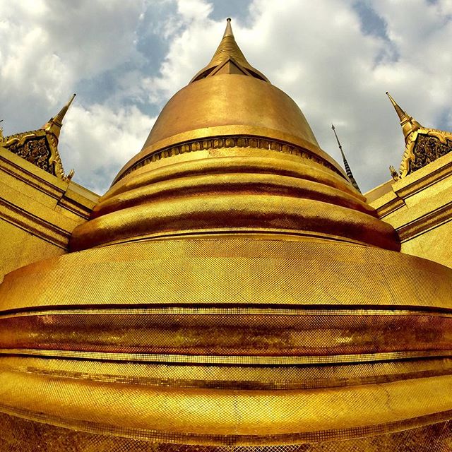 Golden chedi at Wat Phra Kaew (Temple of the Emerald Buddha) in #Bangkok. #Thailand #buddha #temple #travel