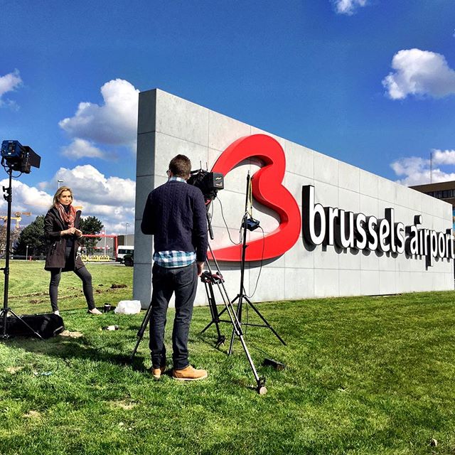 #CNN team live outside #Brussels airport covering the partial reopening. Three passenger flights will take off from here today - the first since the deadly March 22 suicide bombings here. #Belgium