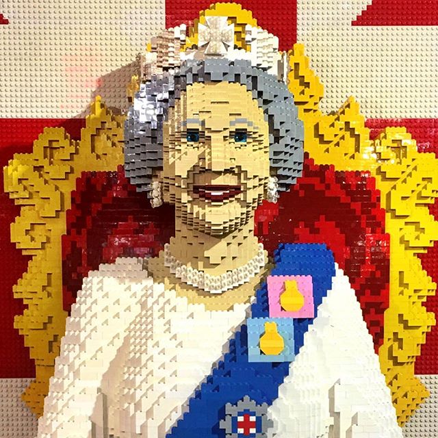 The life-size Lego Queen of England. #lego #england